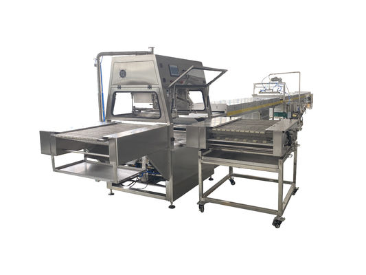 Harga yang bagus 400mm lebar mesin cokelat Enrober pendingin udara 10m sistem terowongan pendingin on line