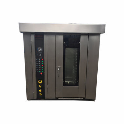 Harga yang bagus Serbaguna Mudah Bersih Mesin Roti Roti 100Kg / h Tray Desain Rotary Oven on line