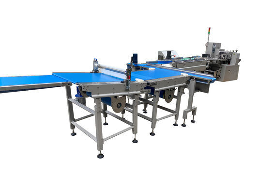 Harga yang bagus Full Automatic Flow Wrap Food Sorting and Flow Packing Machine on line